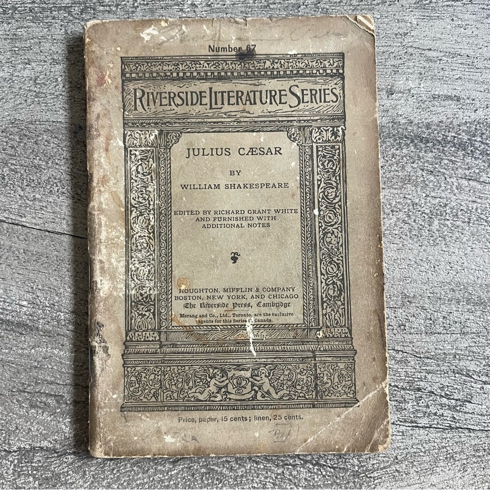 Riverside Literature Series: Julius Caesar by William Shakespeare No. 67 #0200